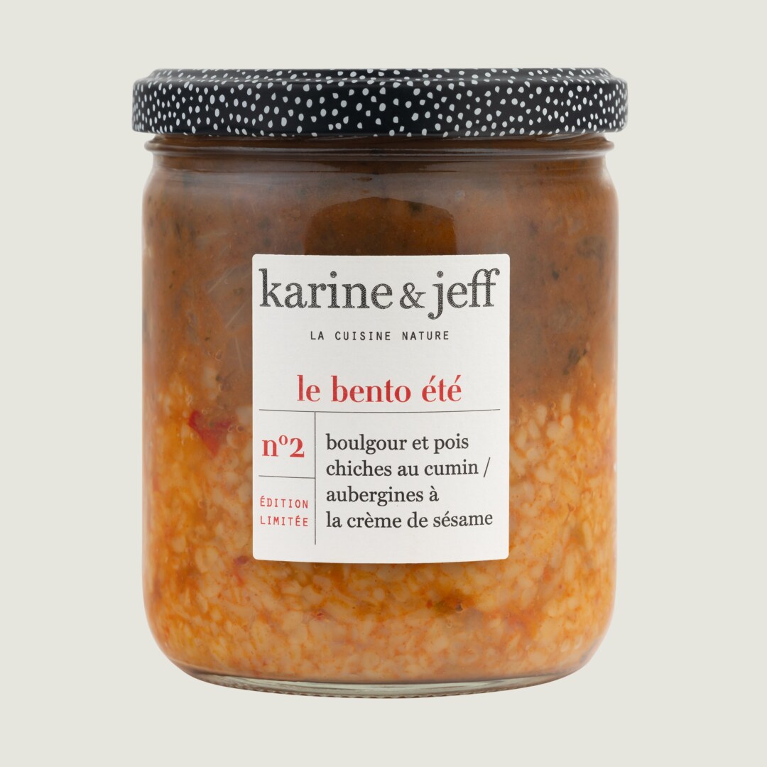 Bulgur e ceci al cumino / melanzane alla crema di sesamo