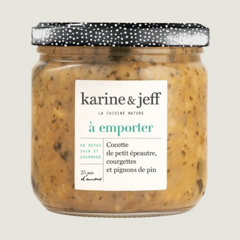 Cocotte di piccolo farro, zucchine e pinoli