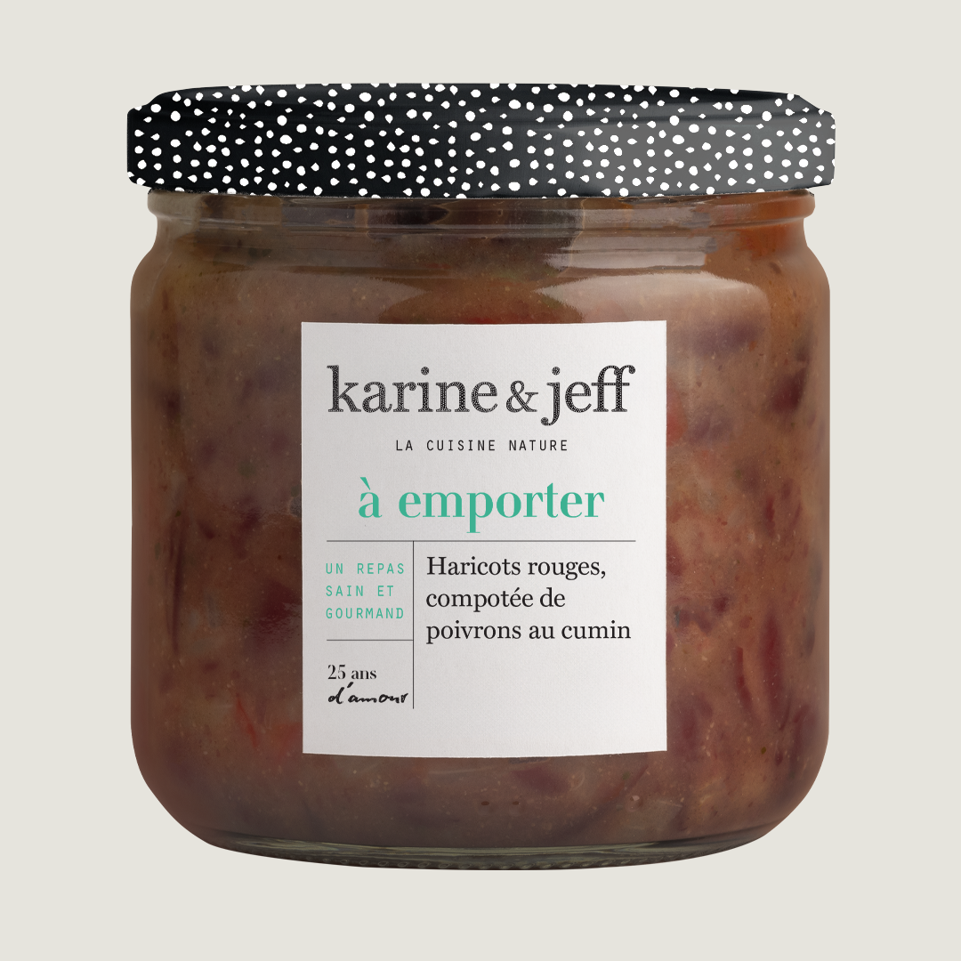 Fagioli rossi - composta di peperoni al cumino
