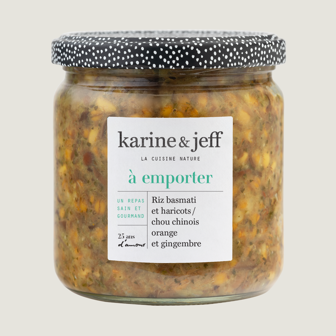 Riso basmati e fagioli / cavolo cinese, arancia e zenzero